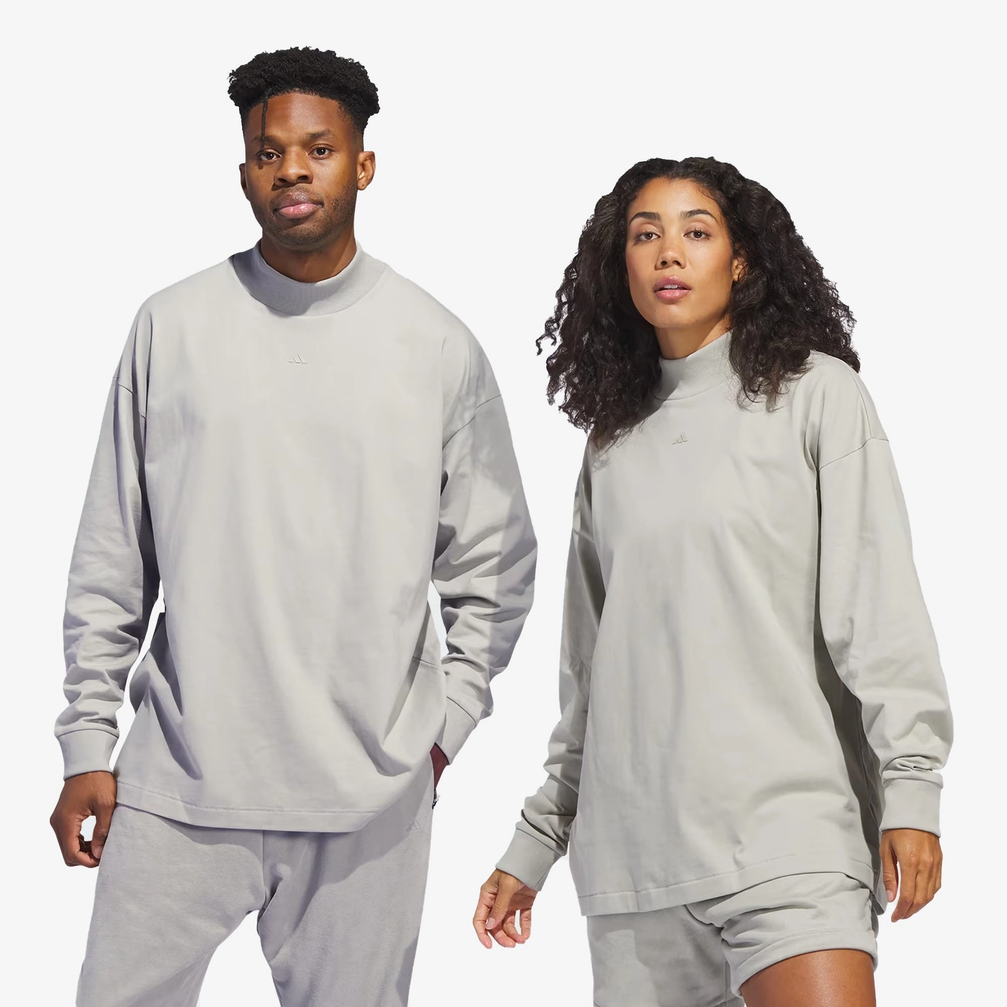 Adidas | BASKETBALL LONG SLEEVE TEE  { SESAME