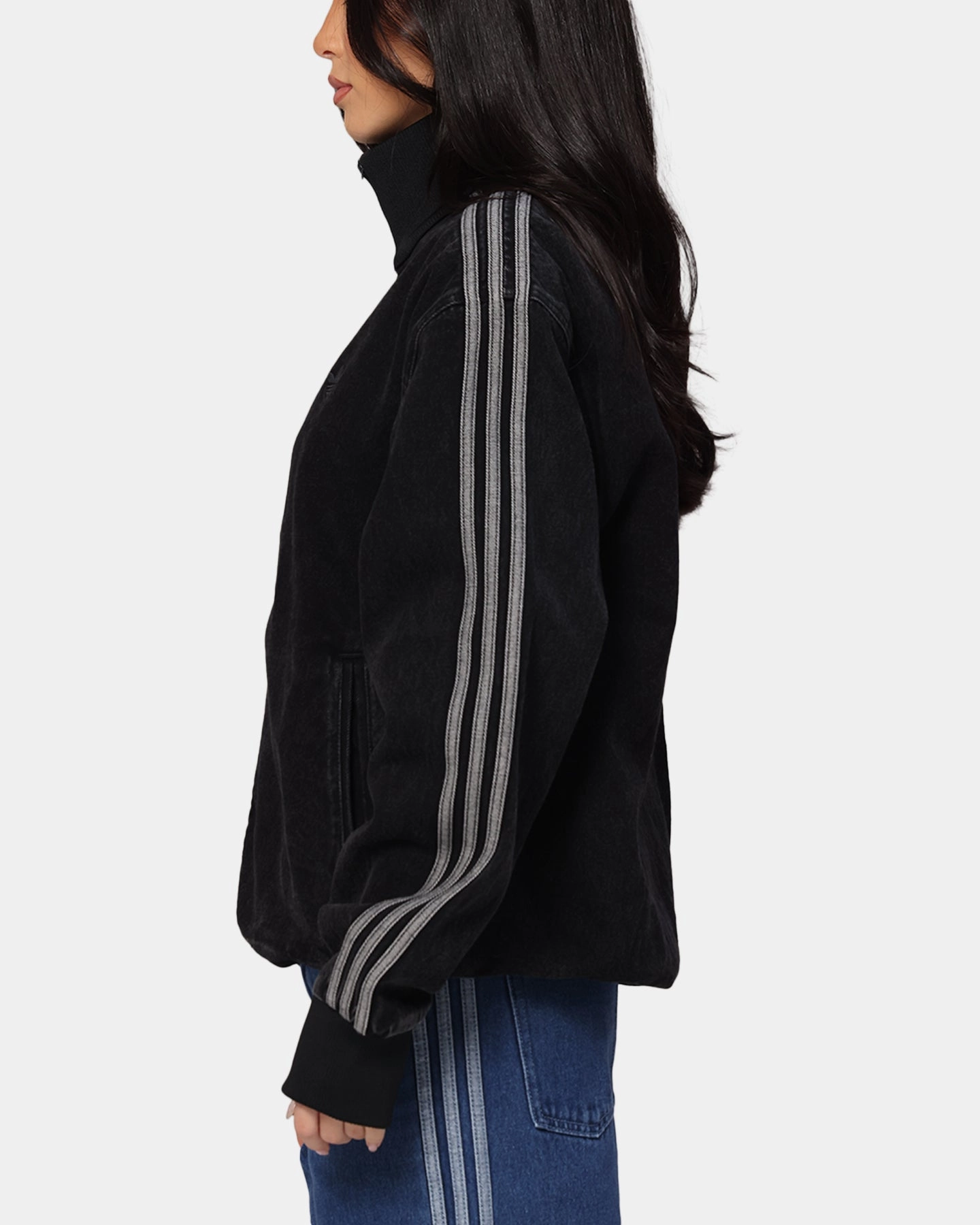 Adidas Adicolor Denim Firebird Track Jacket True Black
