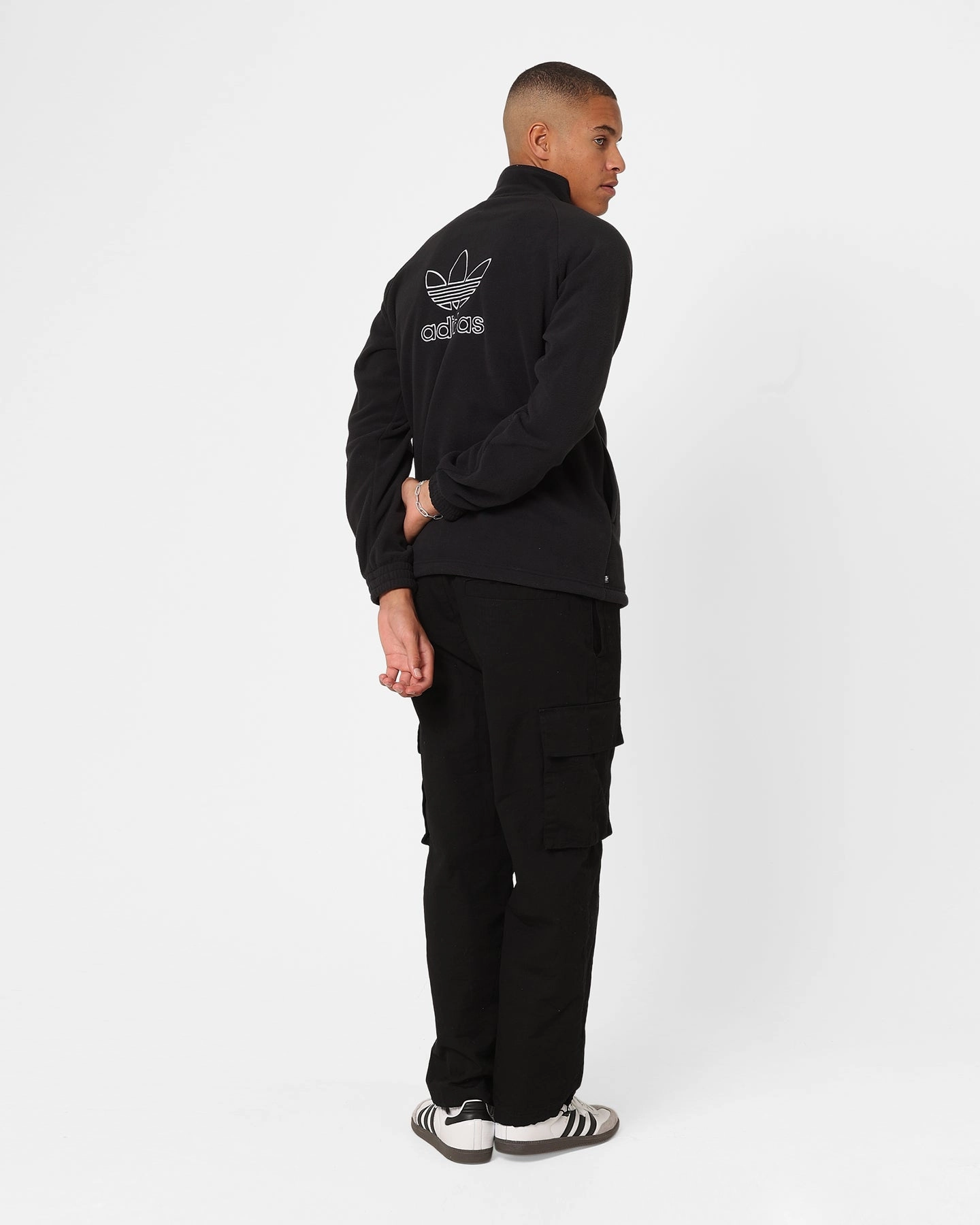 Adidas Adicolour Trefoil Teddy Fleece Jacket Black