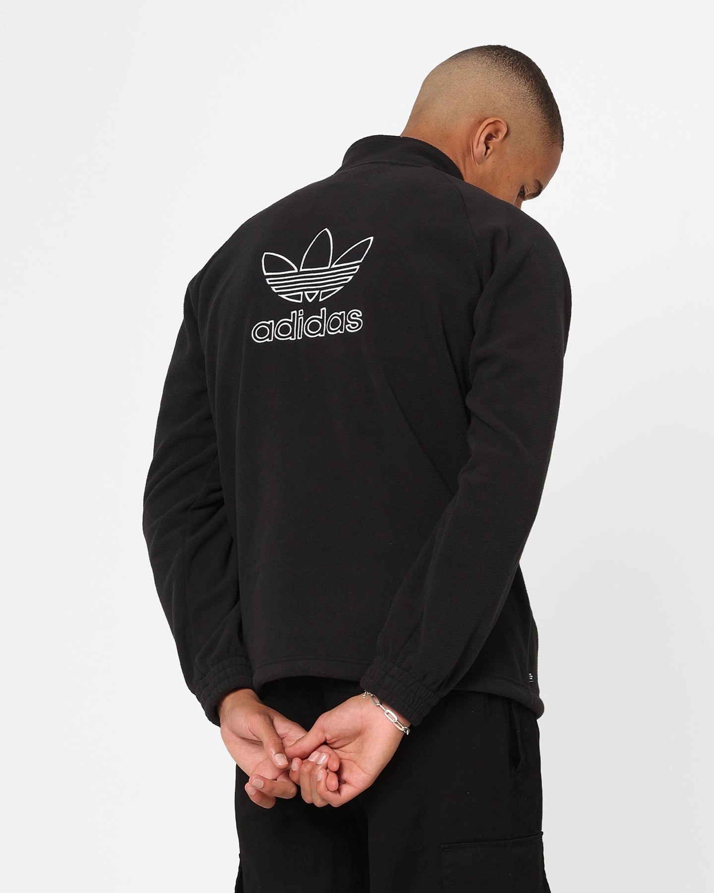 Adidas Adicolour Trefoil Teddy Fleece Jacket Black