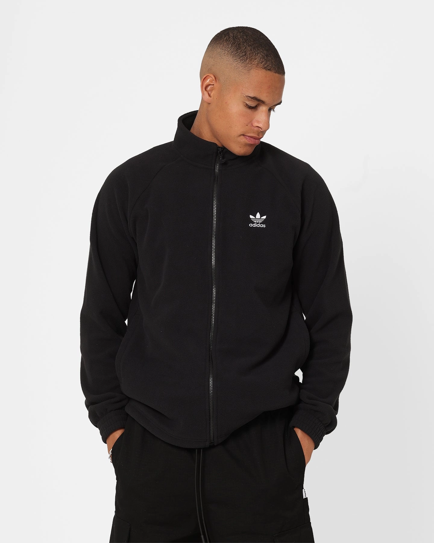 Adidas Adicolour Trefoil Teddy Fleece Jacket Black