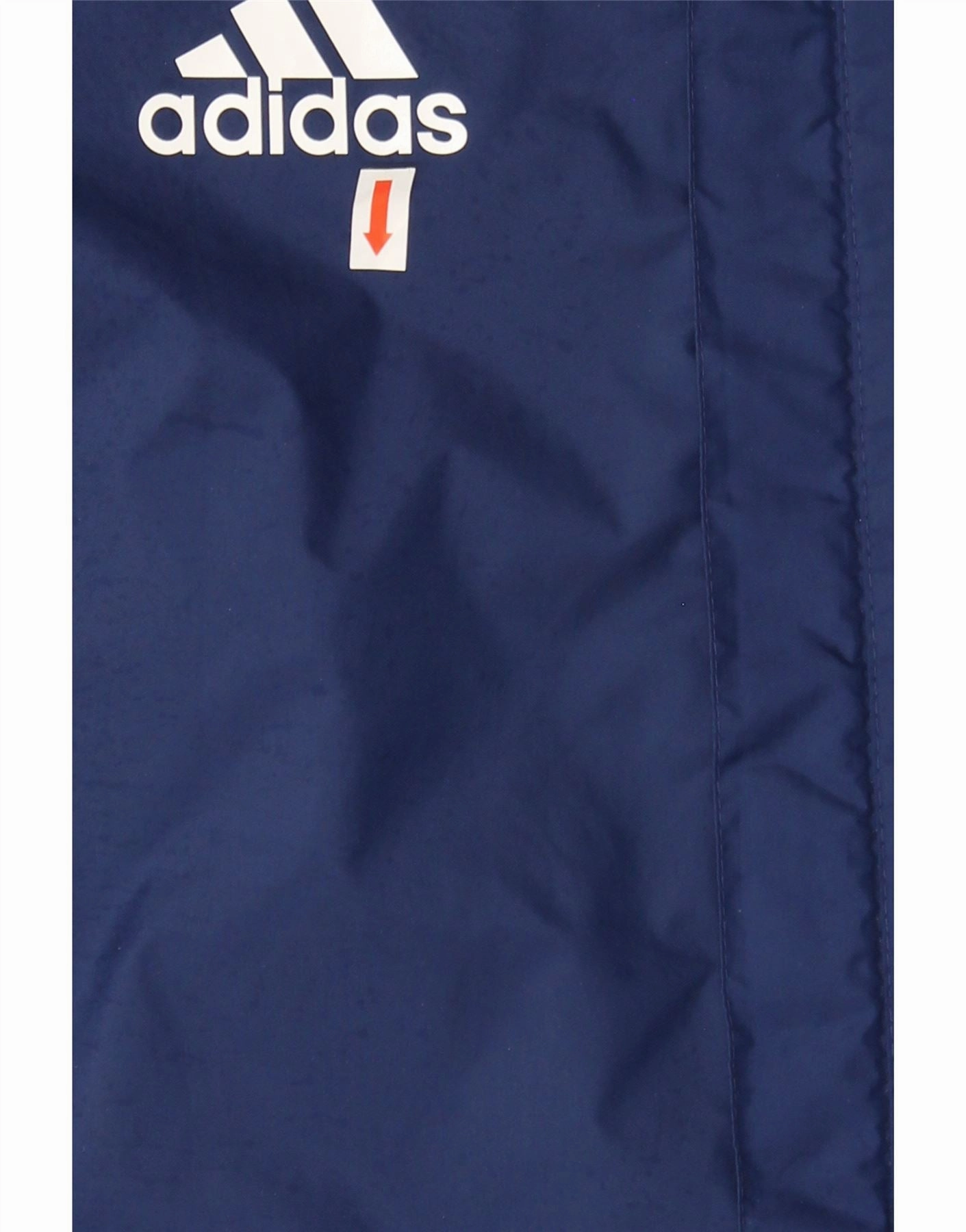 ADIDAS Boys Graphic Hooded Rain Jacket 13-14 Years Navy Blue Nylon