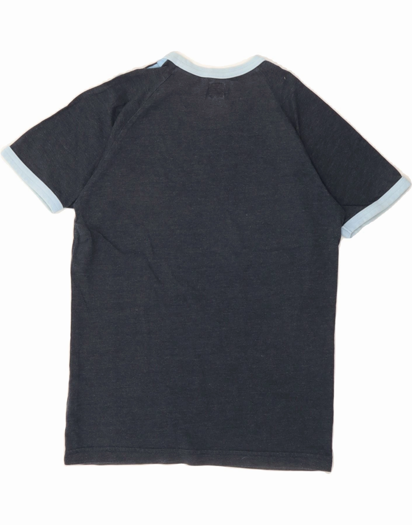 ADIDAS Boys Graphic T-Shirt Top 13-14 Years Navy Blue Cotton