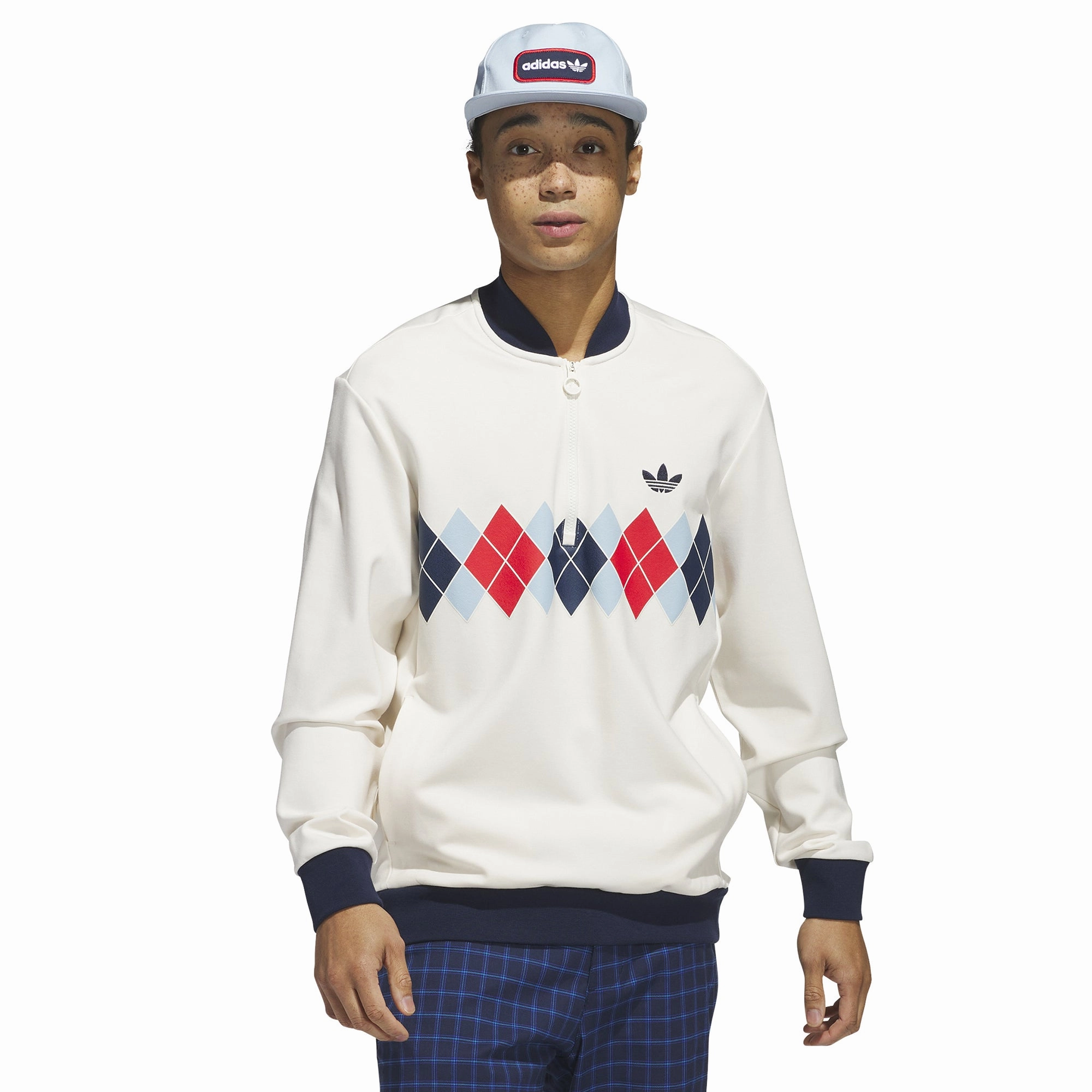 adidas Golf Originals Argyle Printed 1/4 Zip