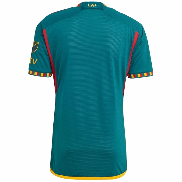 adidas La Galaxy Authentic Away Jersey 24/25   Apple TV & MLS w/ MLS Cup Finals Patch (Green/Yellow)