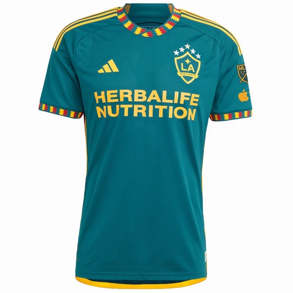 adidas La Galaxy Authentic Chicharito Away Jersey w/ MLS   Apple TV Patch 23/24 (Green/Yellow)