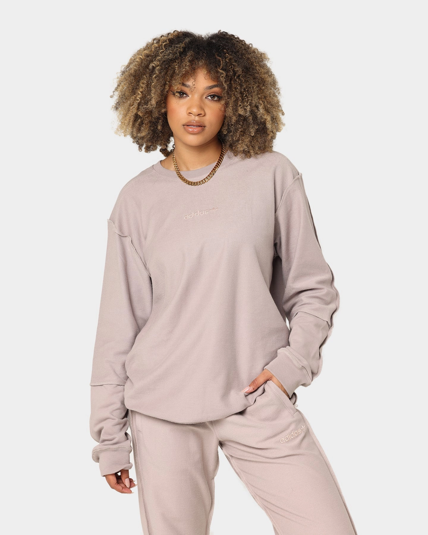Adidas Loopback Crewneck Vapour Grey