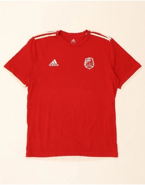 ADIDAS Mens A.S. Rugby Milano UK 42/44 Large Red Cotton