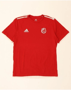 ADIDAS Mens A.S. Rugby Milano UK 42/44 Large Red Cotton