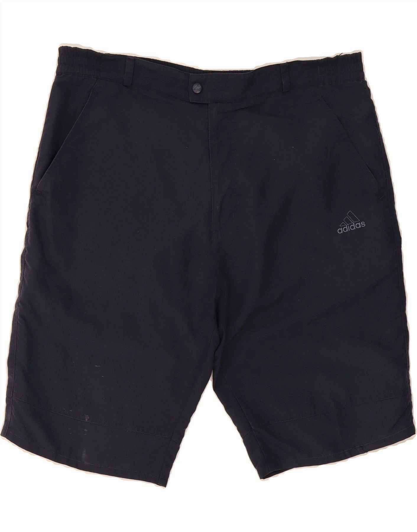 ADIDAS Mens Chino Shorts W34 Large  Navy Blue Polyester