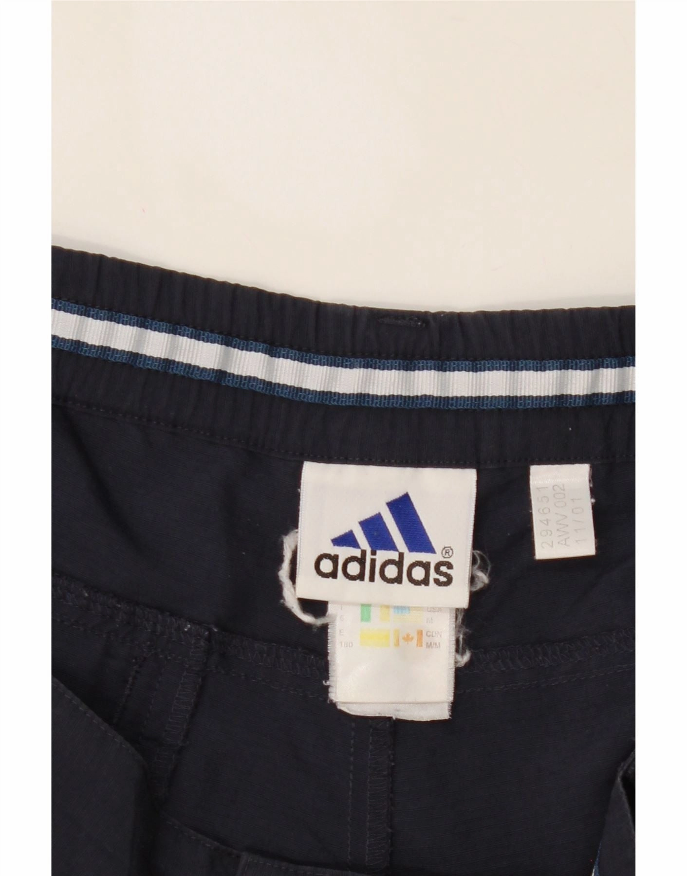 ADIDAS Mens Chino Shorts W34 Large  Navy Blue Polyester