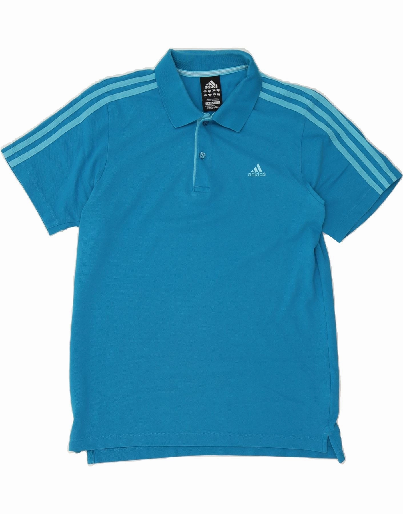 ADIDAS Mens Clima 365 Polo Shirt Medium Blue Cotton