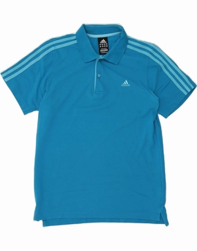 ADIDAS Mens Clima 365 Polo Shirt Medium Blue Cotton