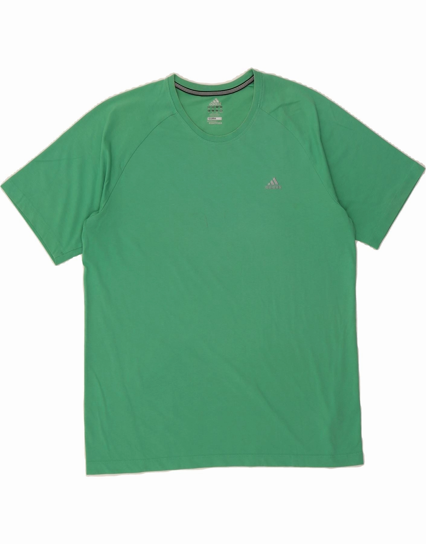 ADIDAS Mens Clima 365 T-Shirt Top XL Green Cotton