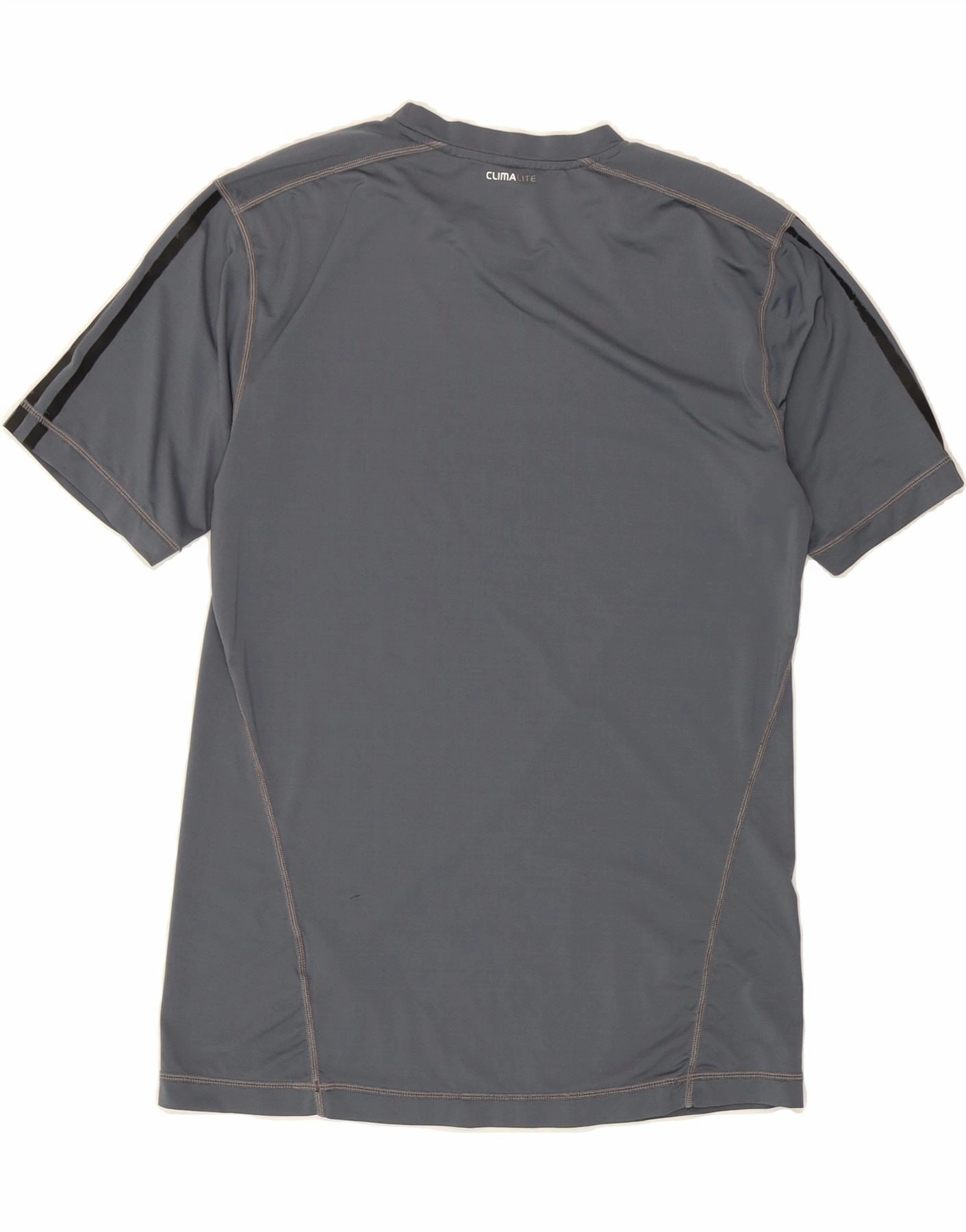 ADIDAS Mens Climalite T-Shirt Top Medium Grey Polyester