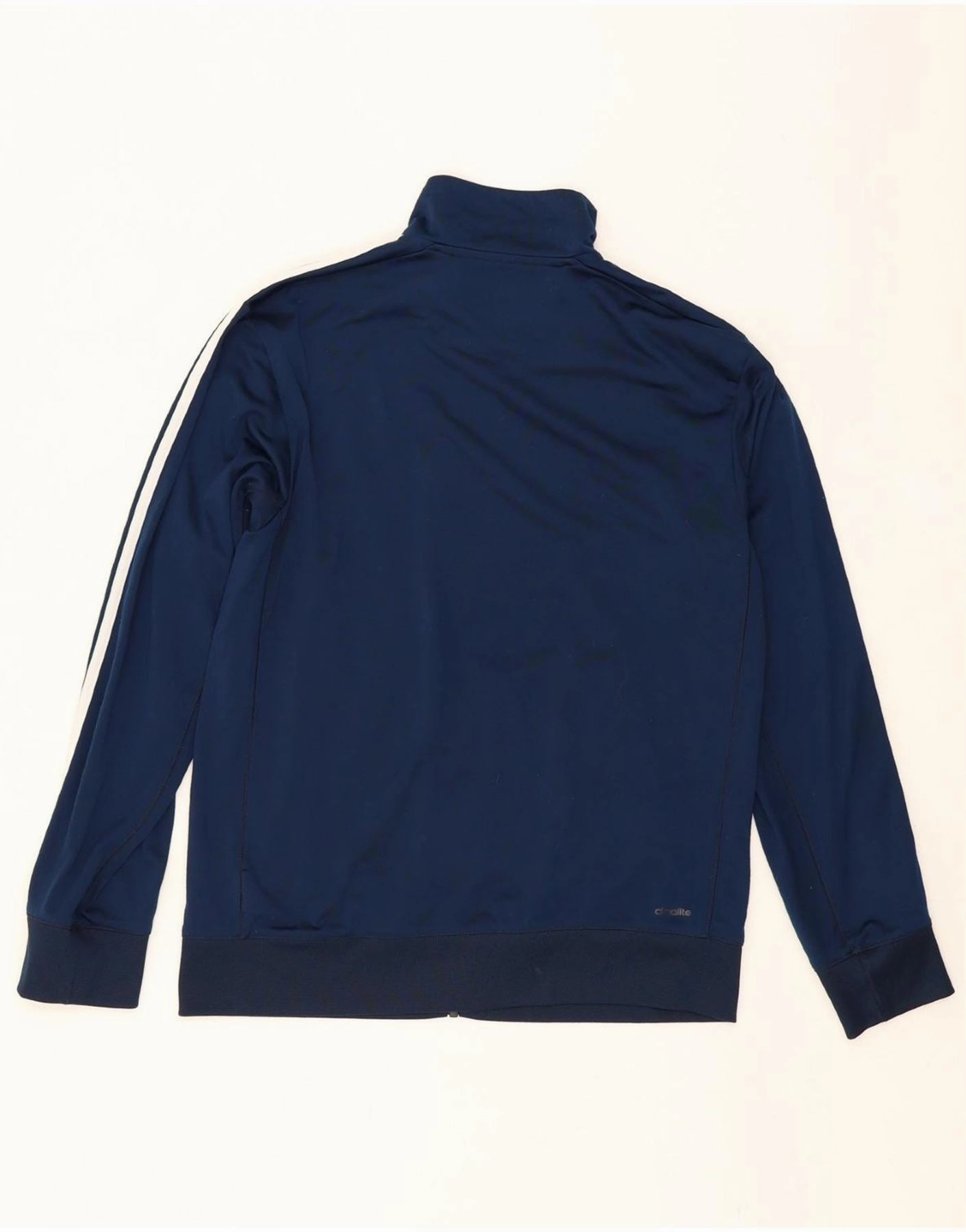 ADIDAS Mens Climalite Tracksuit Top Jacket Medium Navy Blue Polyester
