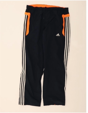ADIDAS Mens Climalite Tracksuit Trousers Large  Navy Blue Polyester