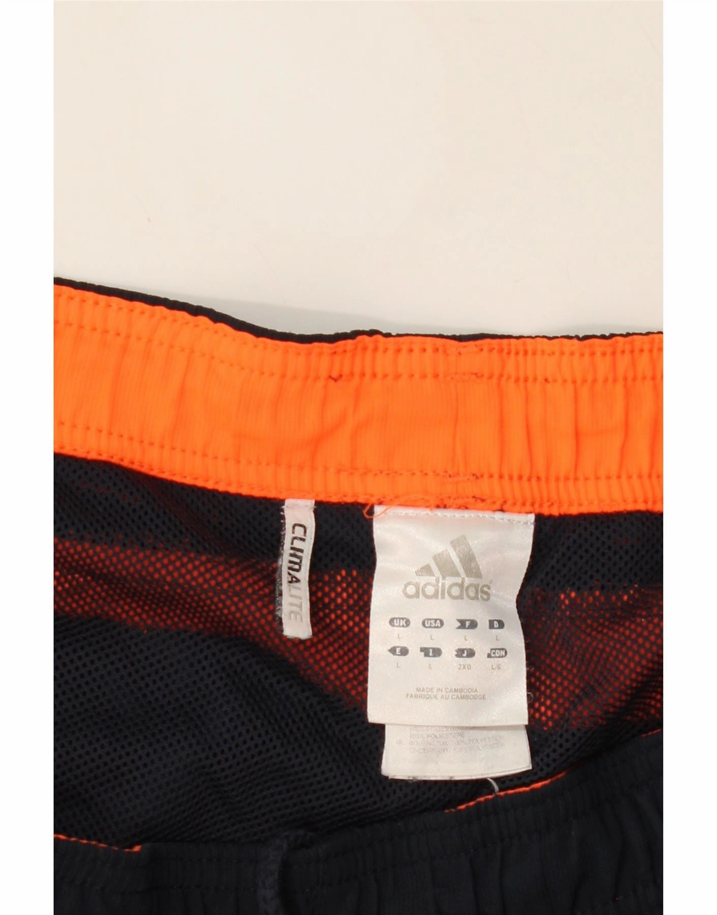 ADIDAS Mens Climalite Tracksuit Trousers Large  Navy Blue Polyester