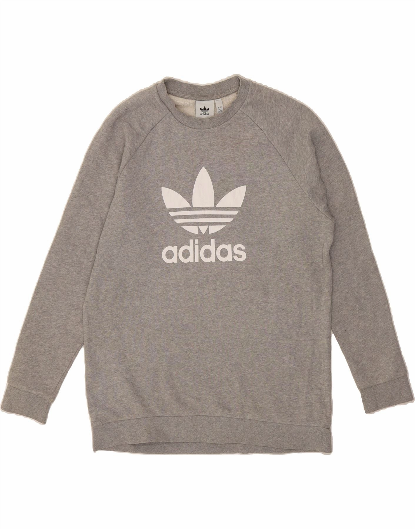 ADIDAS Mens Graphic Sweatshirt Jumper Large Grey Cotton