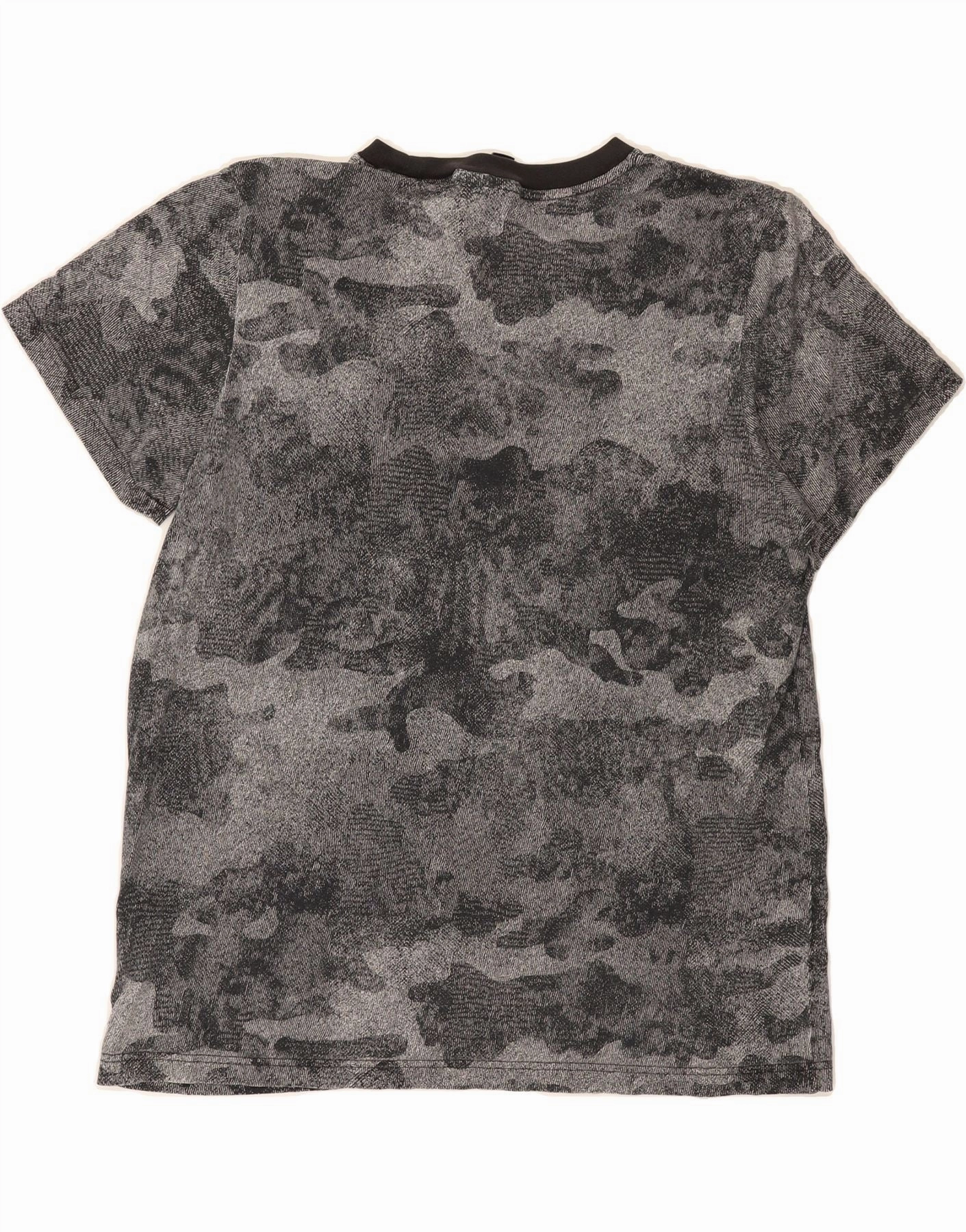ADIDAS Mens Graphic T-Shirt Top Large Grey Camouflage