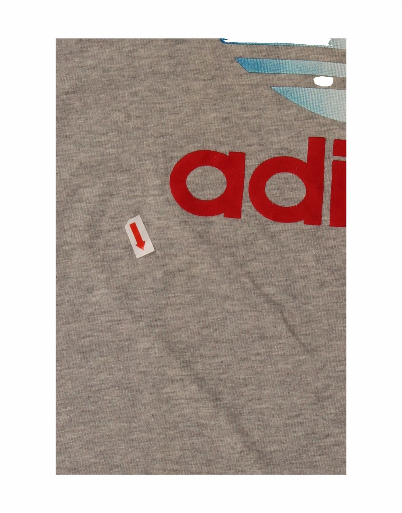 ADIDAS Mens Graphic T-Shirt Top Medium Grey Cotton