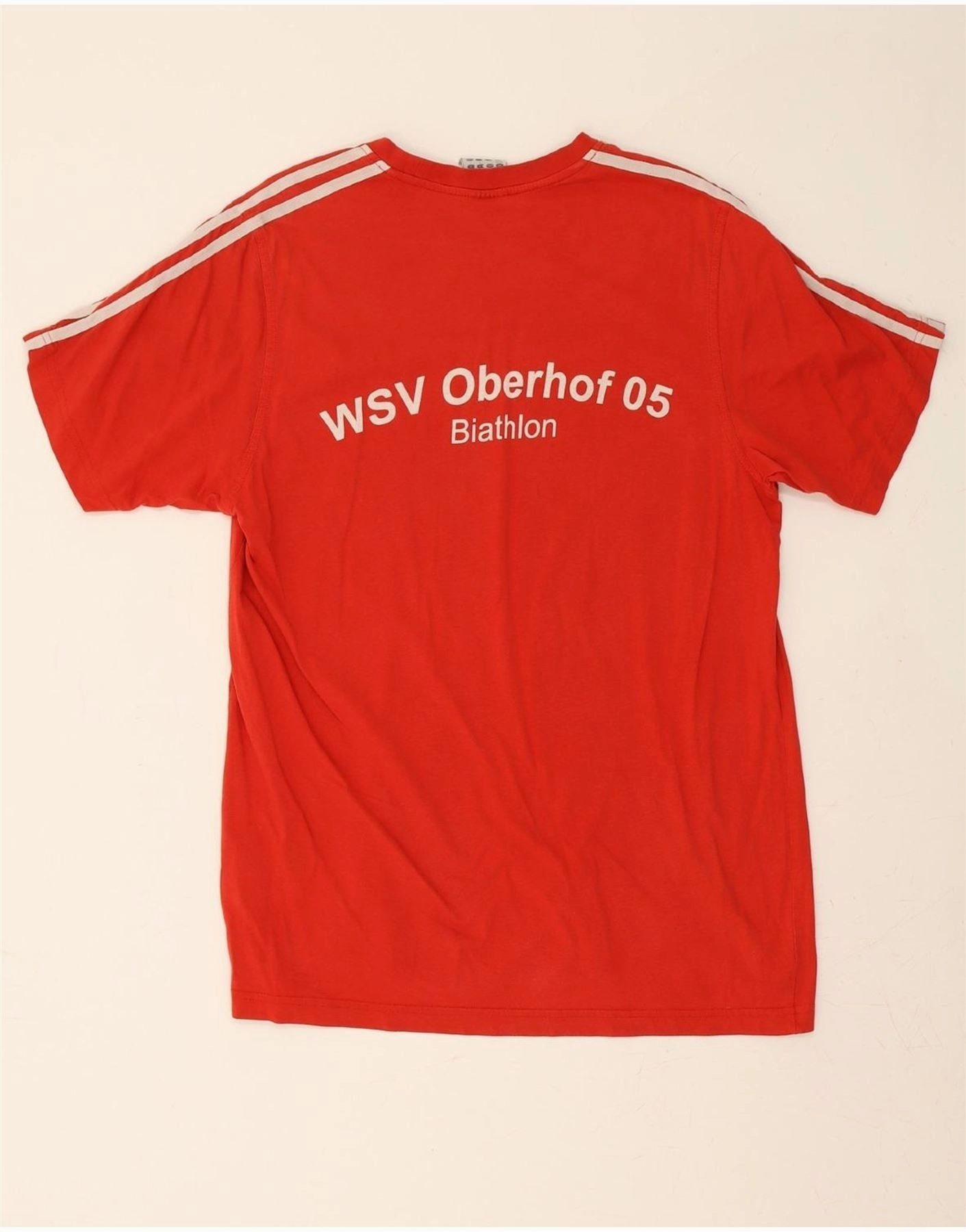 ADIDAS Mens Graphic T-Shirt Top UK 42/44 Large Red Cotton