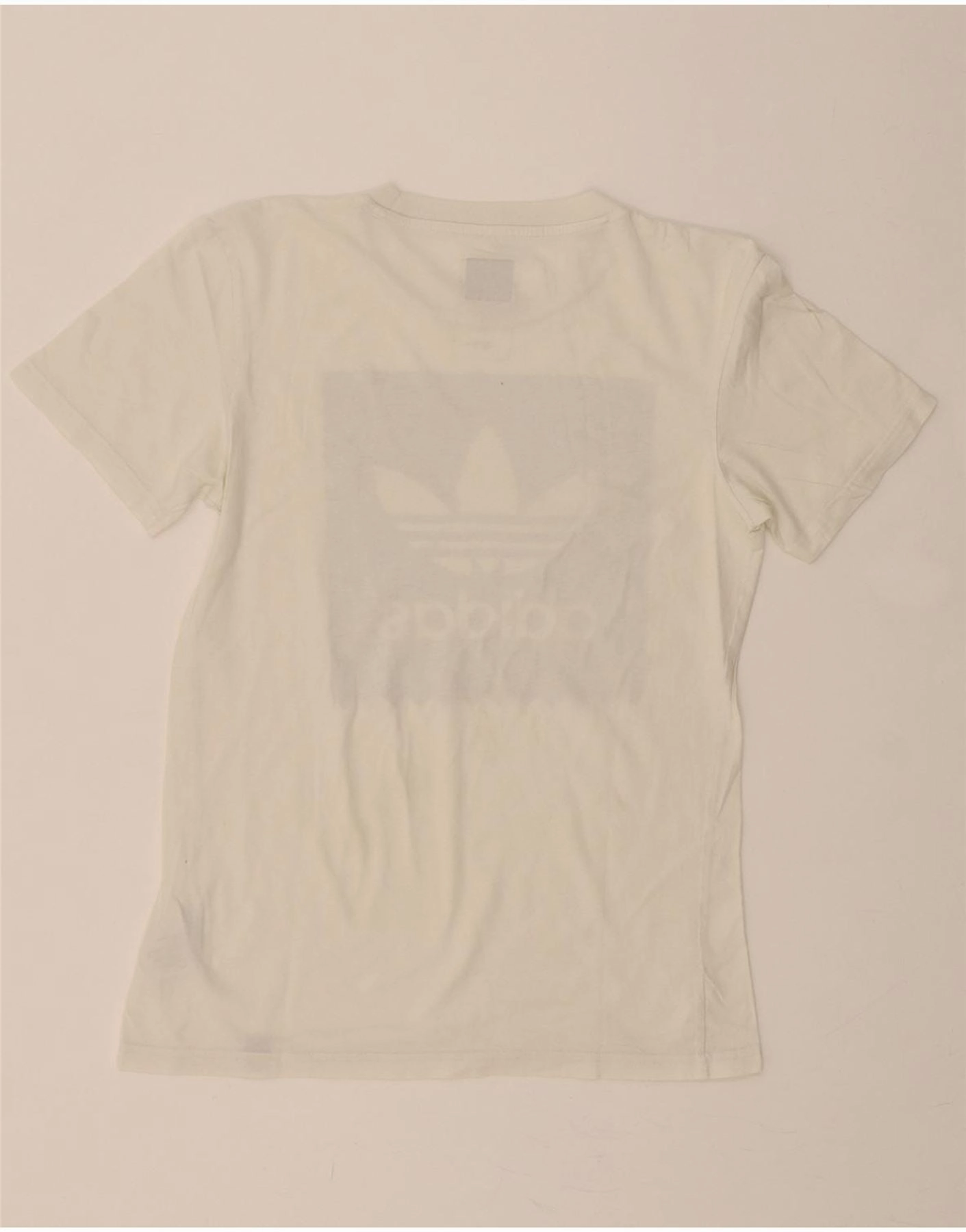 ADIDAS Mens Graphic T-Shirt Top XS White Cotton