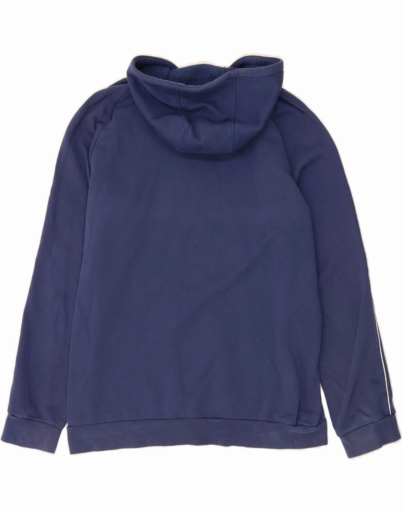 ADIDAS Mens Hoodie Jumper Large Navy Blue Cotton