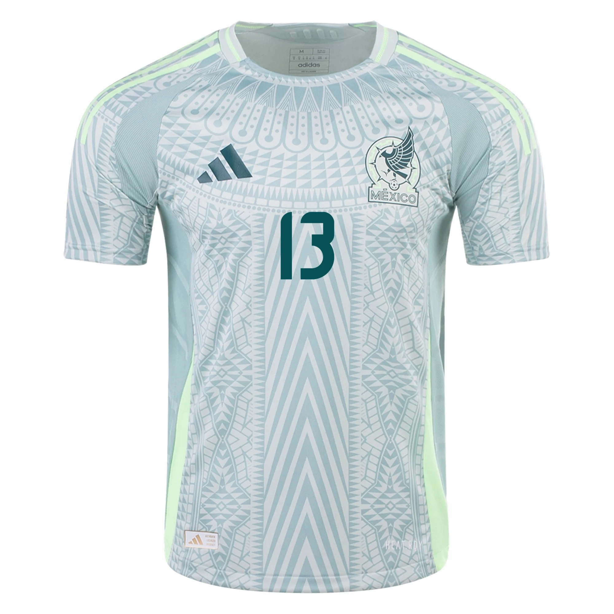 adidas Mens Mexico Authentic Guillermo Ochoa Away Jersey 24/25 (Linen Green)