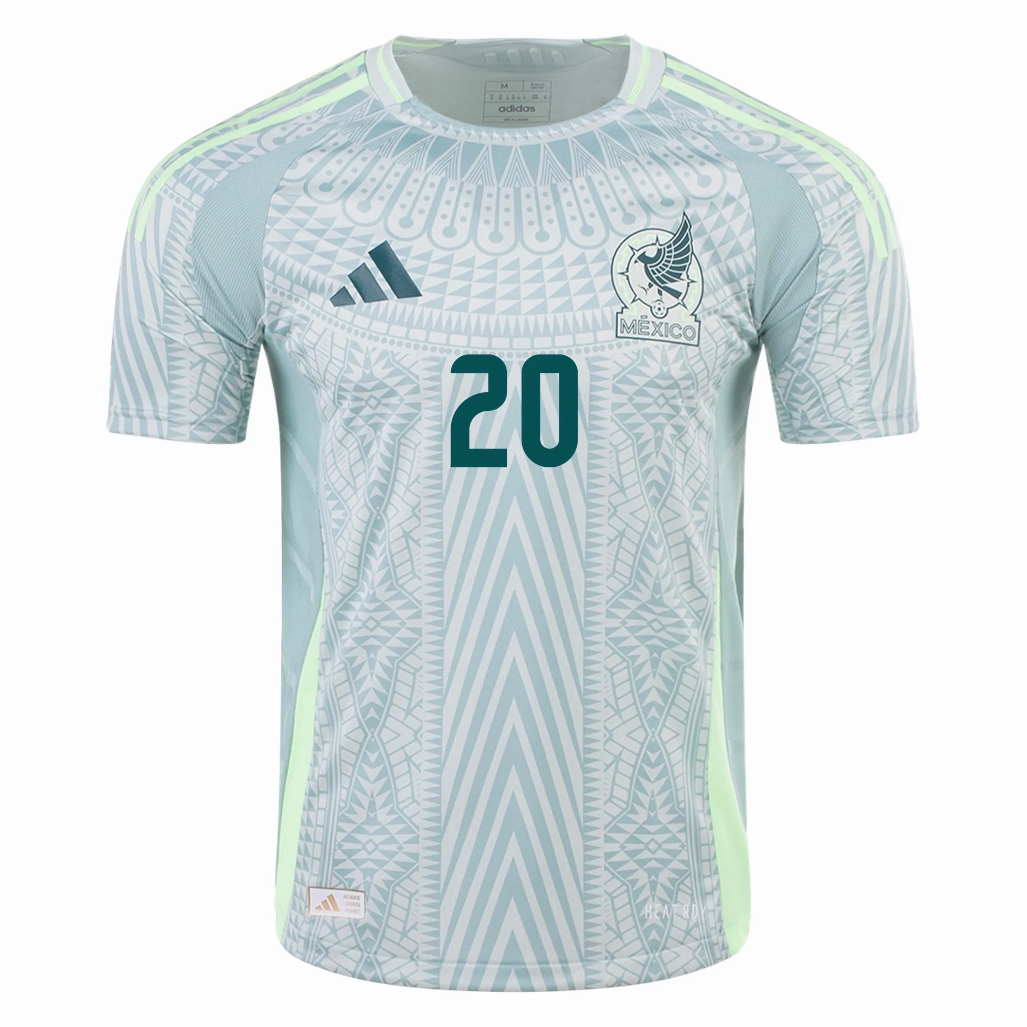 adidas Mens Mexico Authentic Henry Martín Away Jersey 24/25 (Linen Green)
