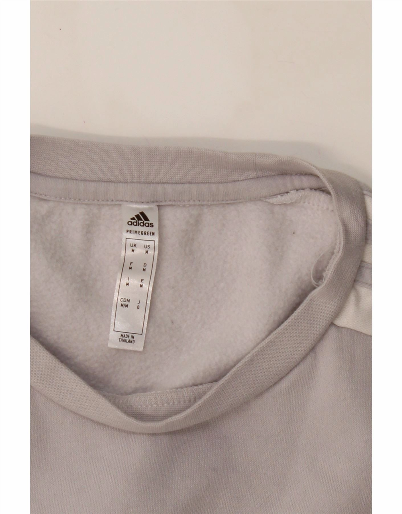 ADIDAS Mens Sweatshirt Jumper Medium Grey Cotton