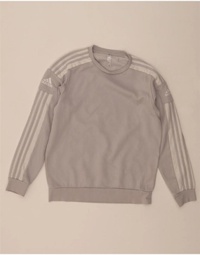 ADIDAS Mens Sweatshirt Jumper Medium Grey Cotton