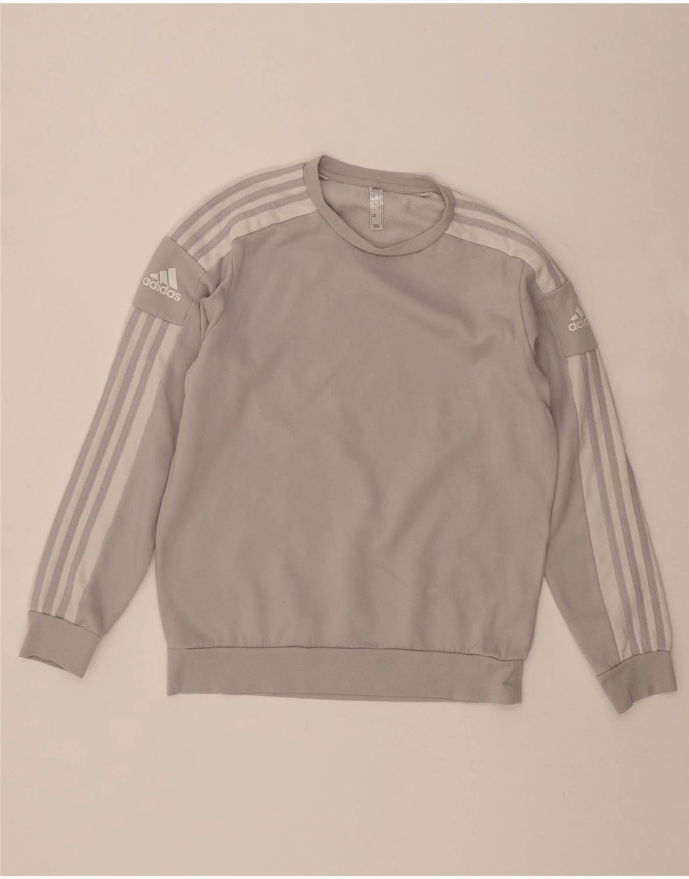 ADIDAS Mens Sweatshirt Jumper Medium Grey Cotton