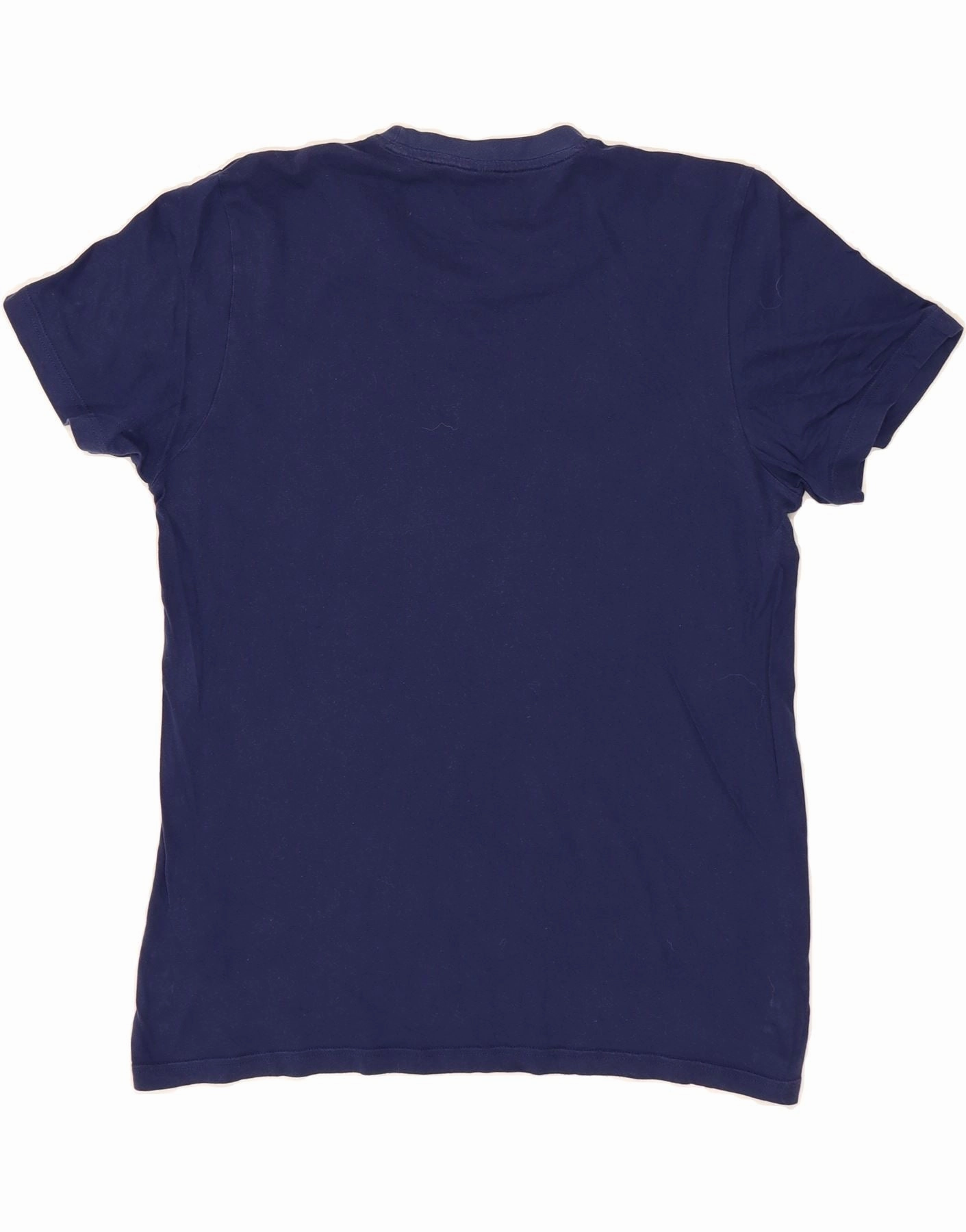 ADIDAS Mens T-Shirt Top Large Navy Blue Cotton