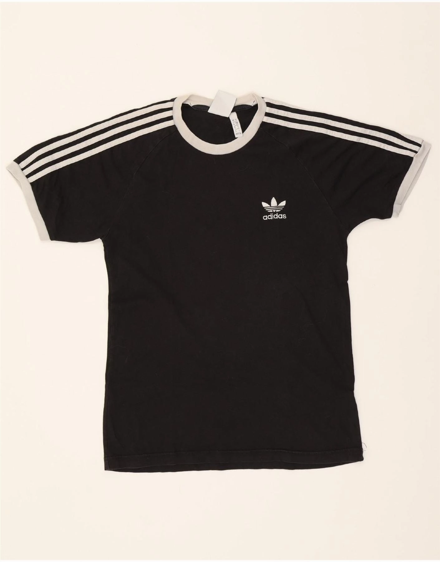 ADIDAS Mens T-Shirt Top Small Black Cotton