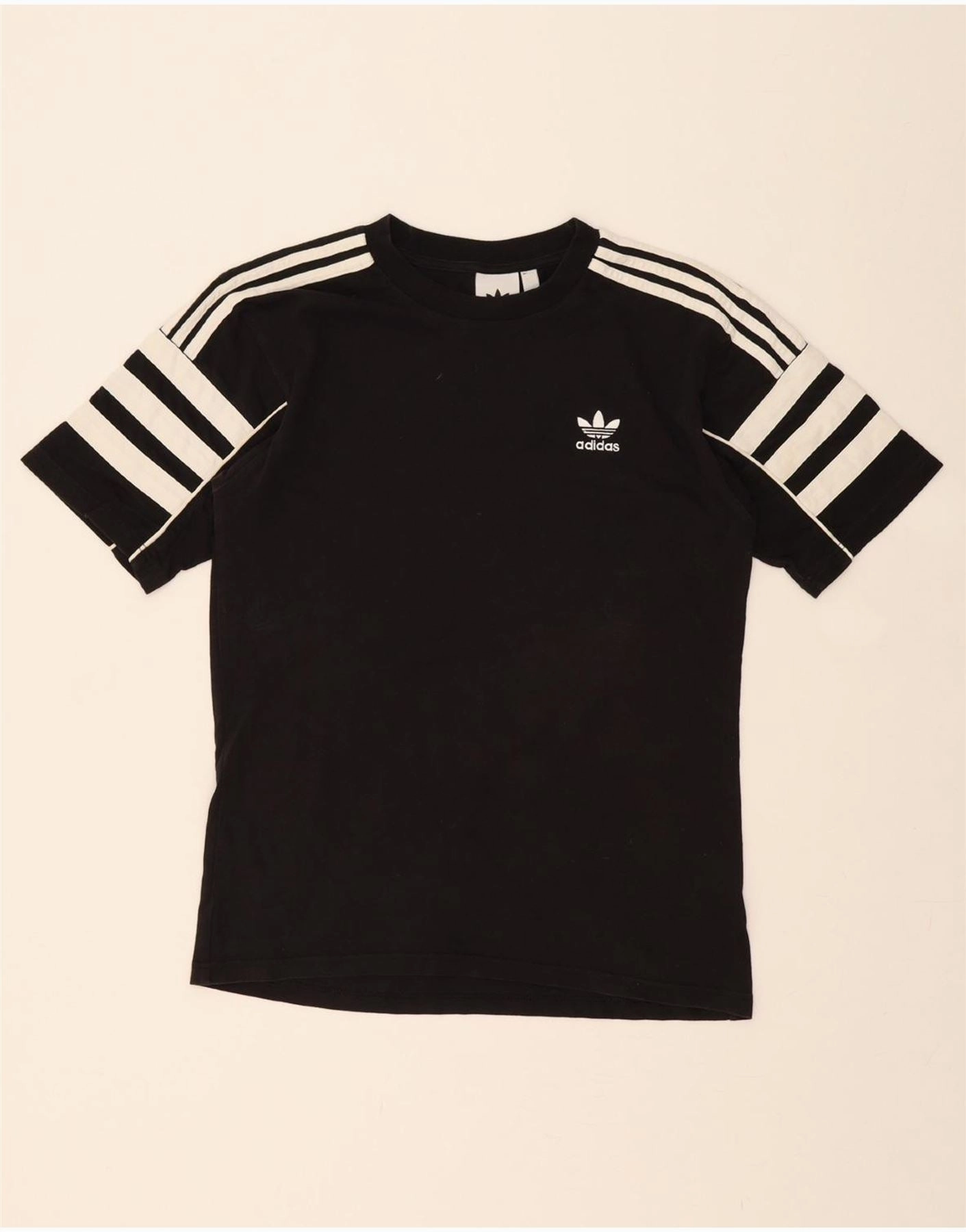 ADIDAS Mens T-Shirt Top Small Black Cotton