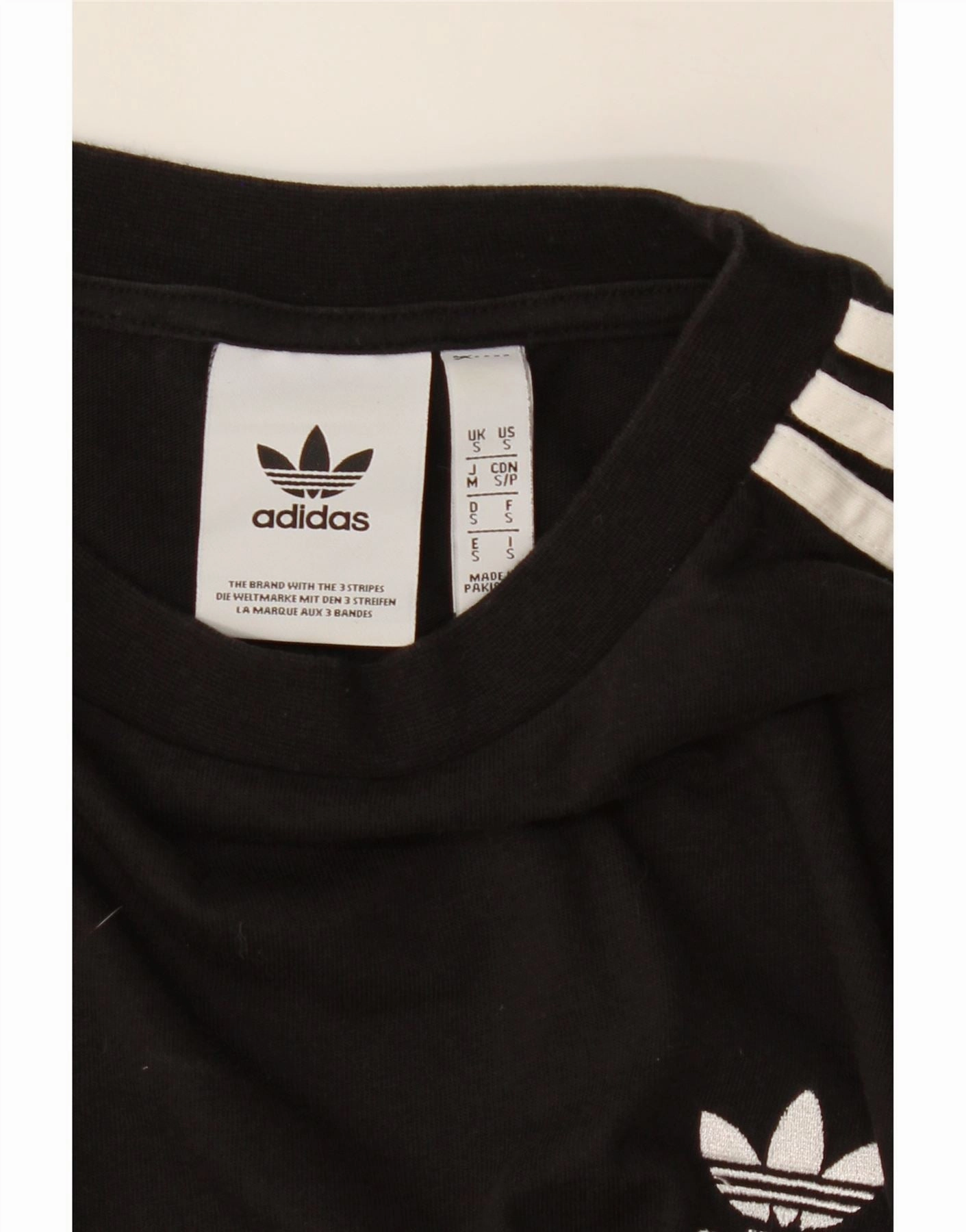 ADIDAS Mens T-Shirt Top Small Black Cotton