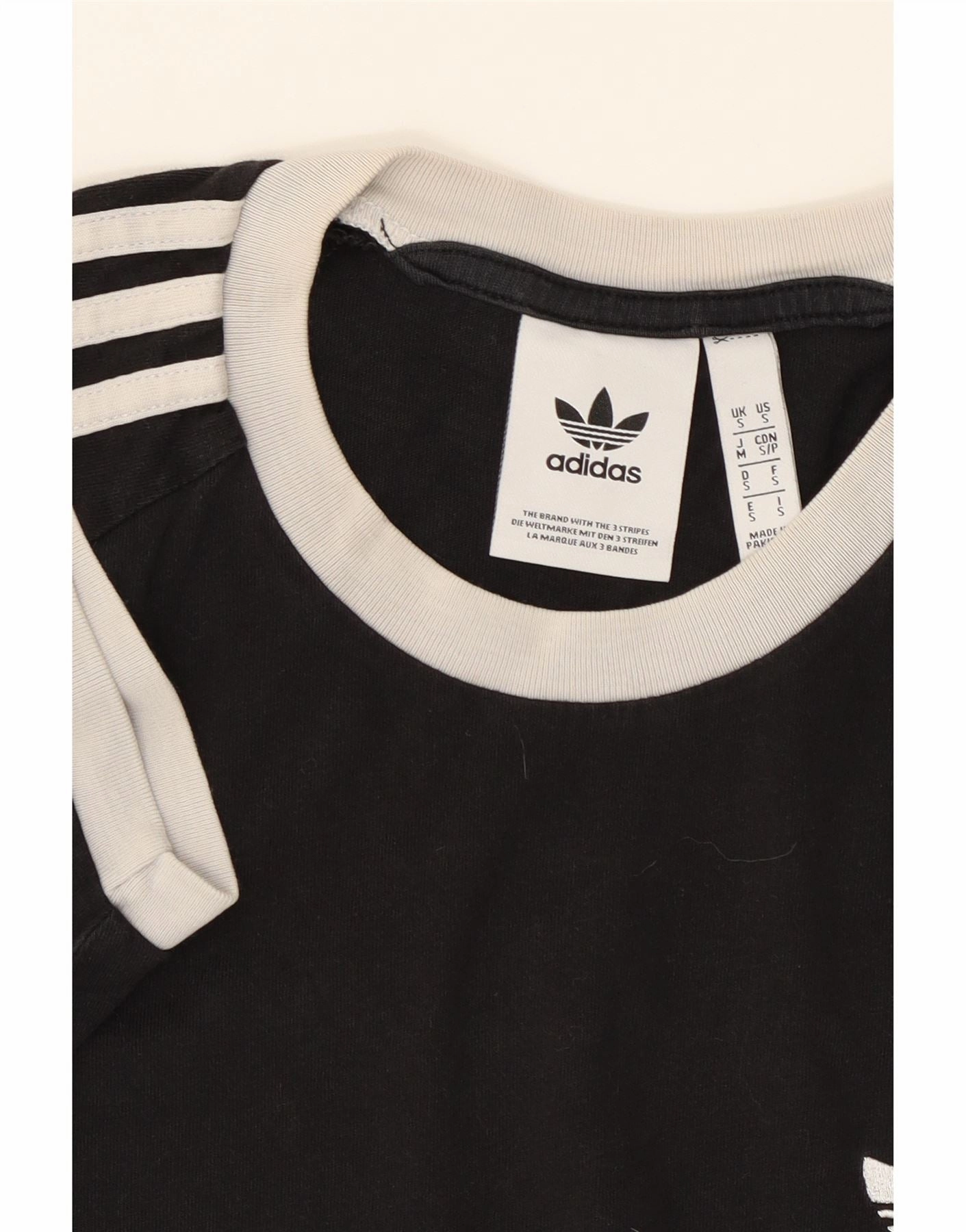 ADIDAS Mens T-Shirt Top Small Black Cotton