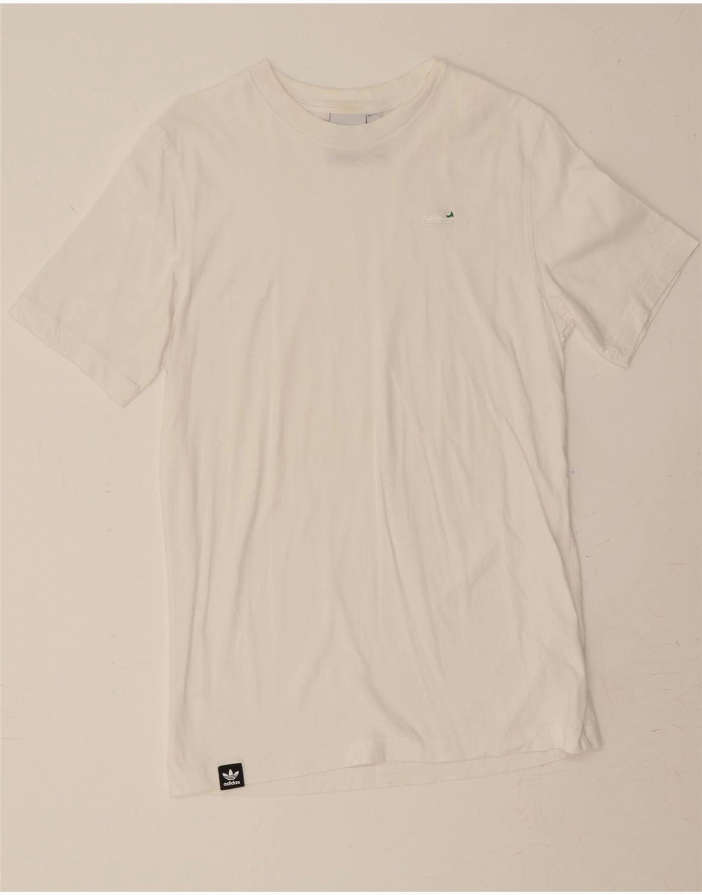 ADIDAS Mens T-Shirt Top Small White Cotton