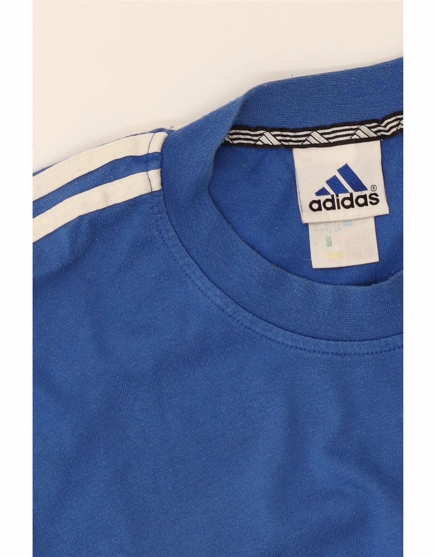 ADIDAS Mens T-Shirt Top UK 44/46 Large Blue Cotton