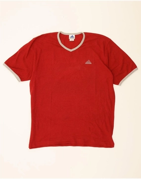 ADIDAS Mens T-Shirt Top UK 46/48 XL Red