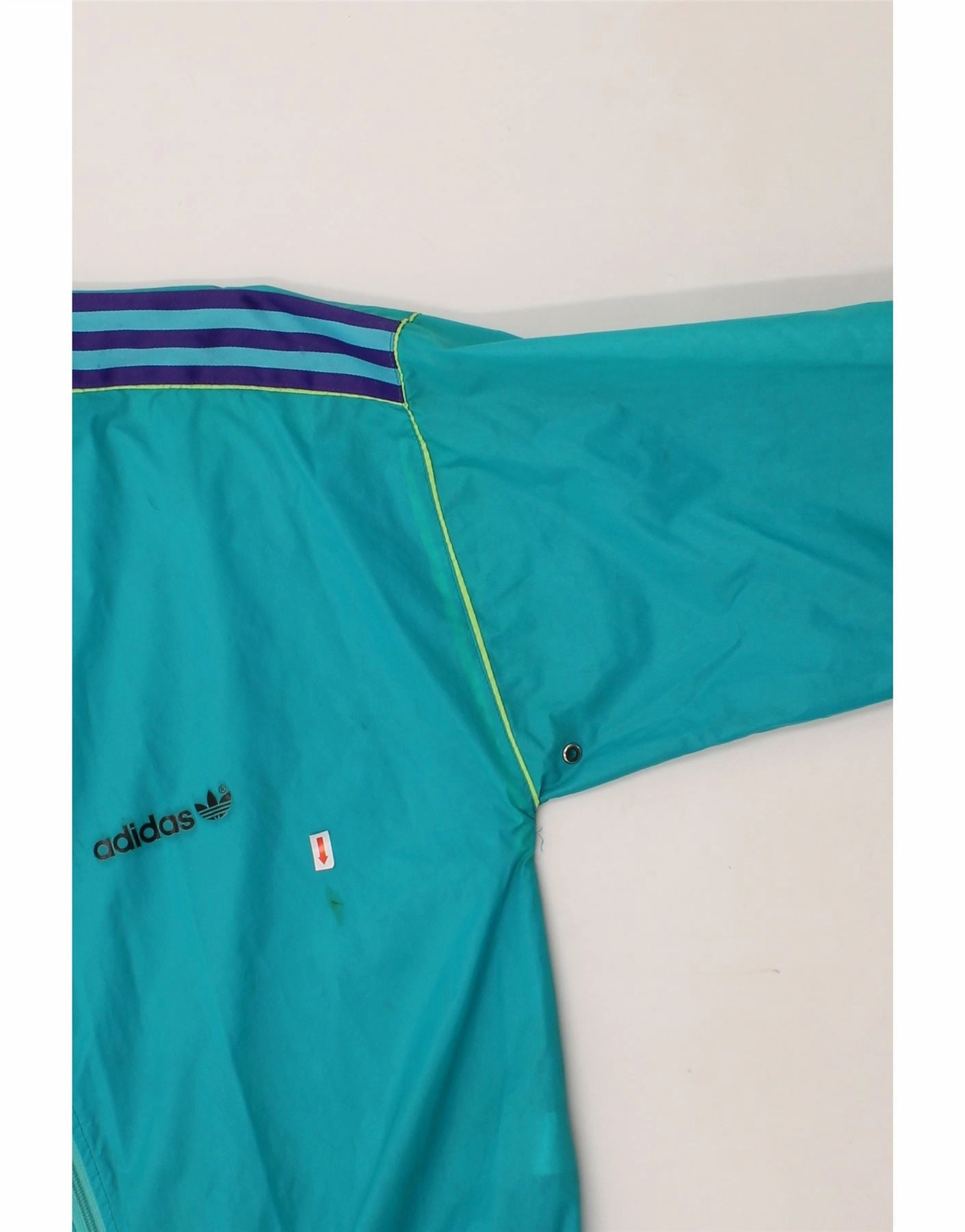 ADIDAS Mens Tracksuit Top Jacket UK 36/38 Small Turquoise Polyamide