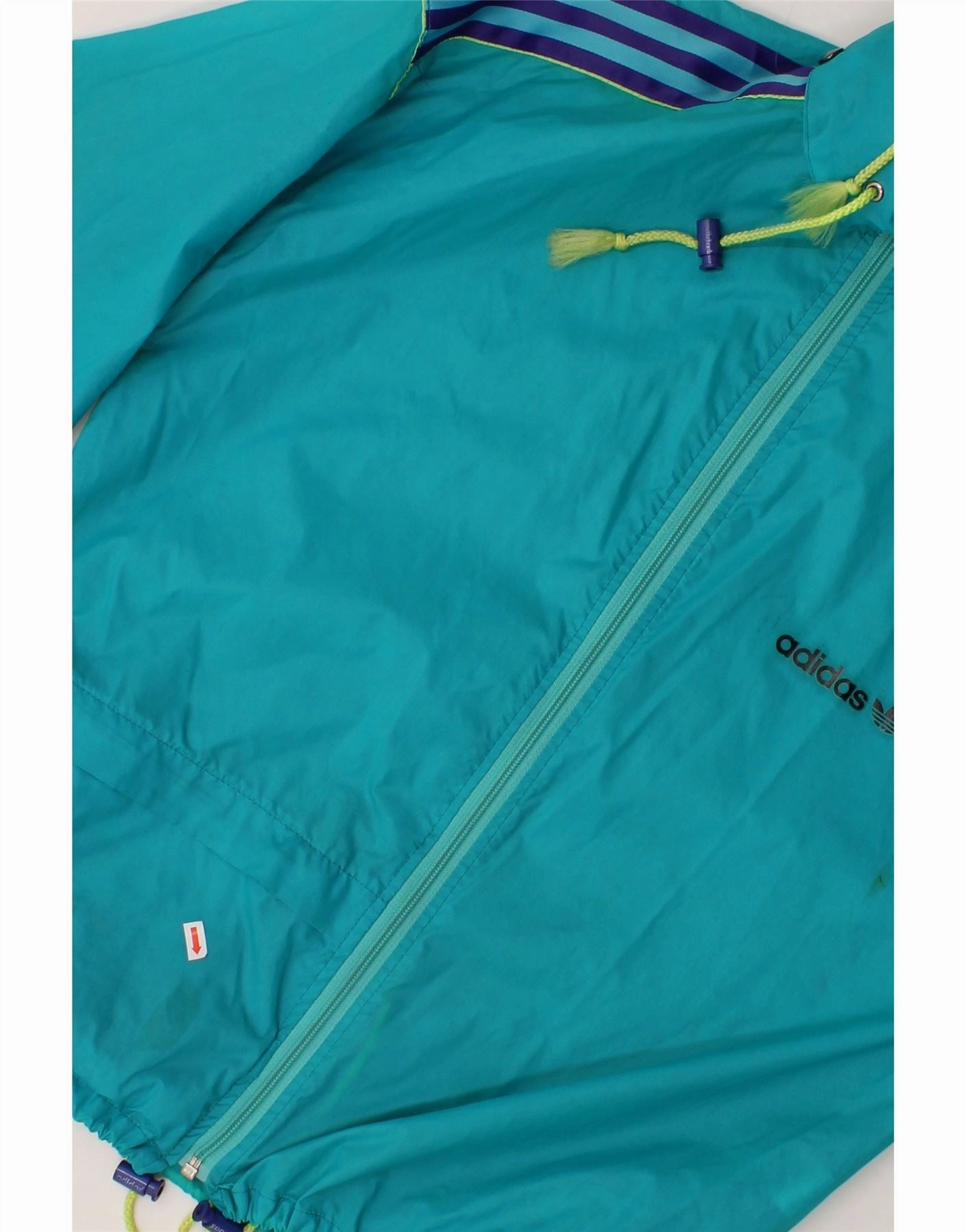 ADIDAS Mens Tracksuit Top Jacket UK 36/38 Small Turquoise Polyamide