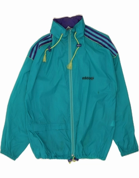 ADIDAS Mens Tracksuit Top Jacket UK 36/38 Small Turquoise Polyamide