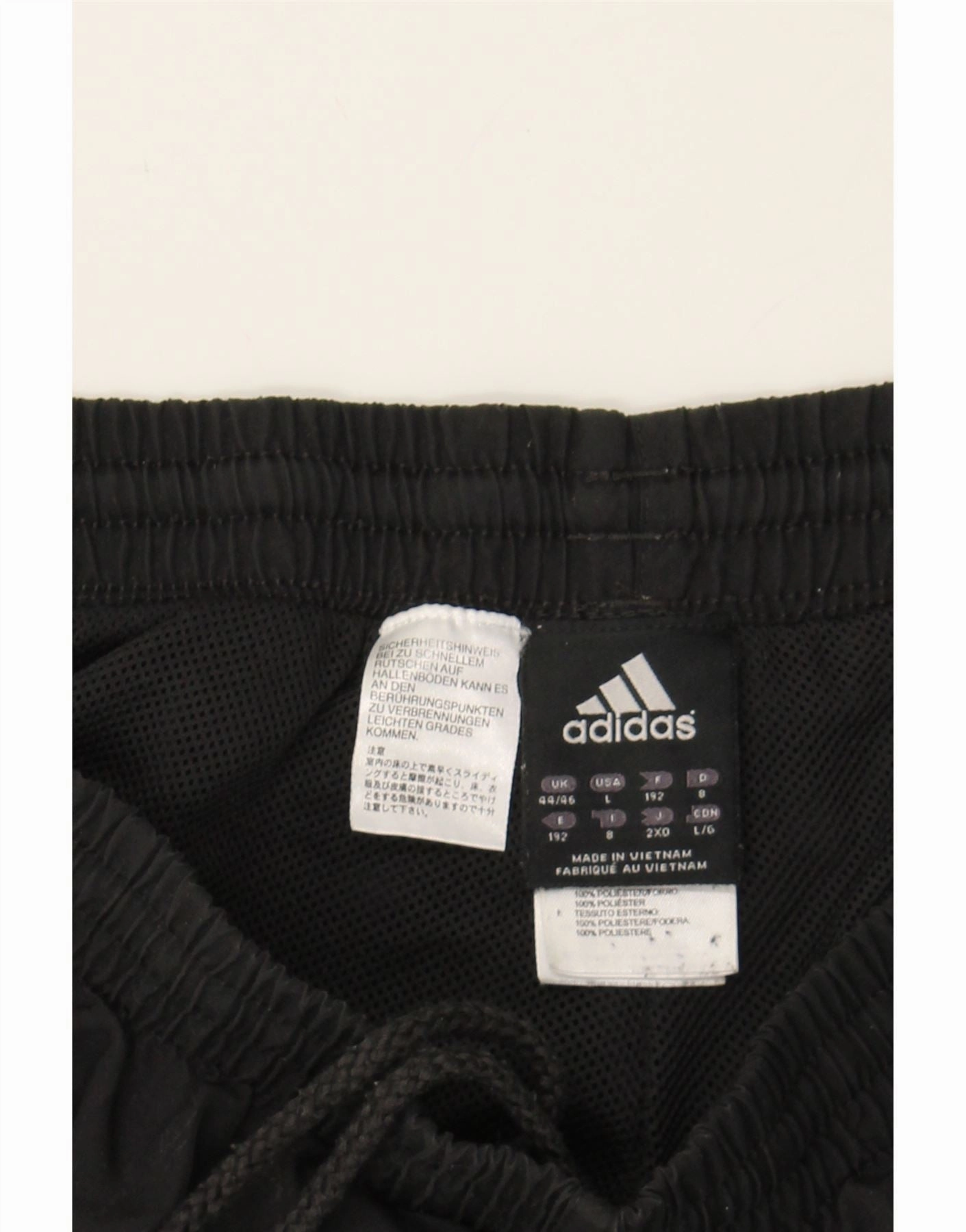 ADIDAS Mens Tracksuit Trousers Joggers UK 44/46 Large Black Polyester