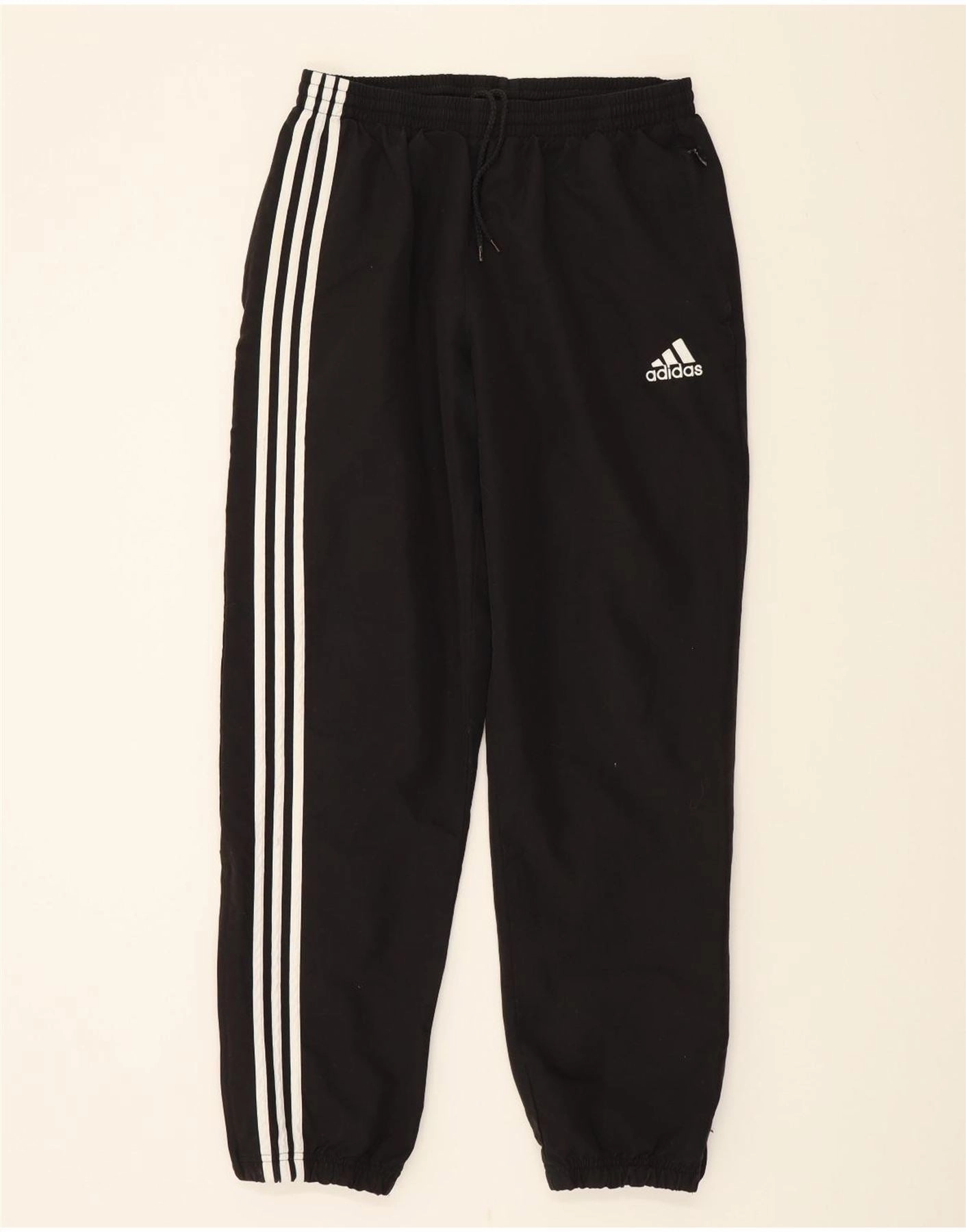 ADIDAS Mens Tracksuit Trousers Joggers UK 44/46 Large Black Polyester