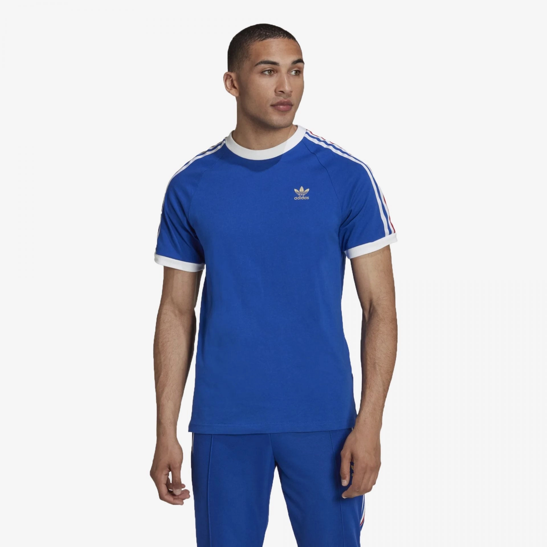 Adidas Originals | 3-STRIPES TEE  { ROYAL BLUE/WHITE