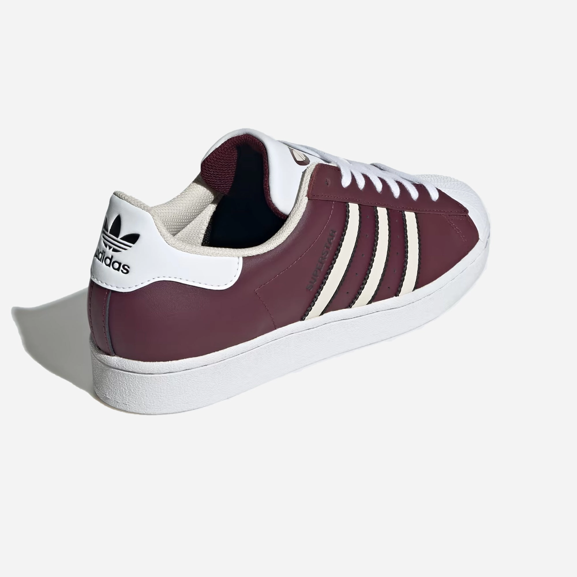 Adidas Originals | SUPERSTAR  { MAROON/WONDER WHITE/WHITE