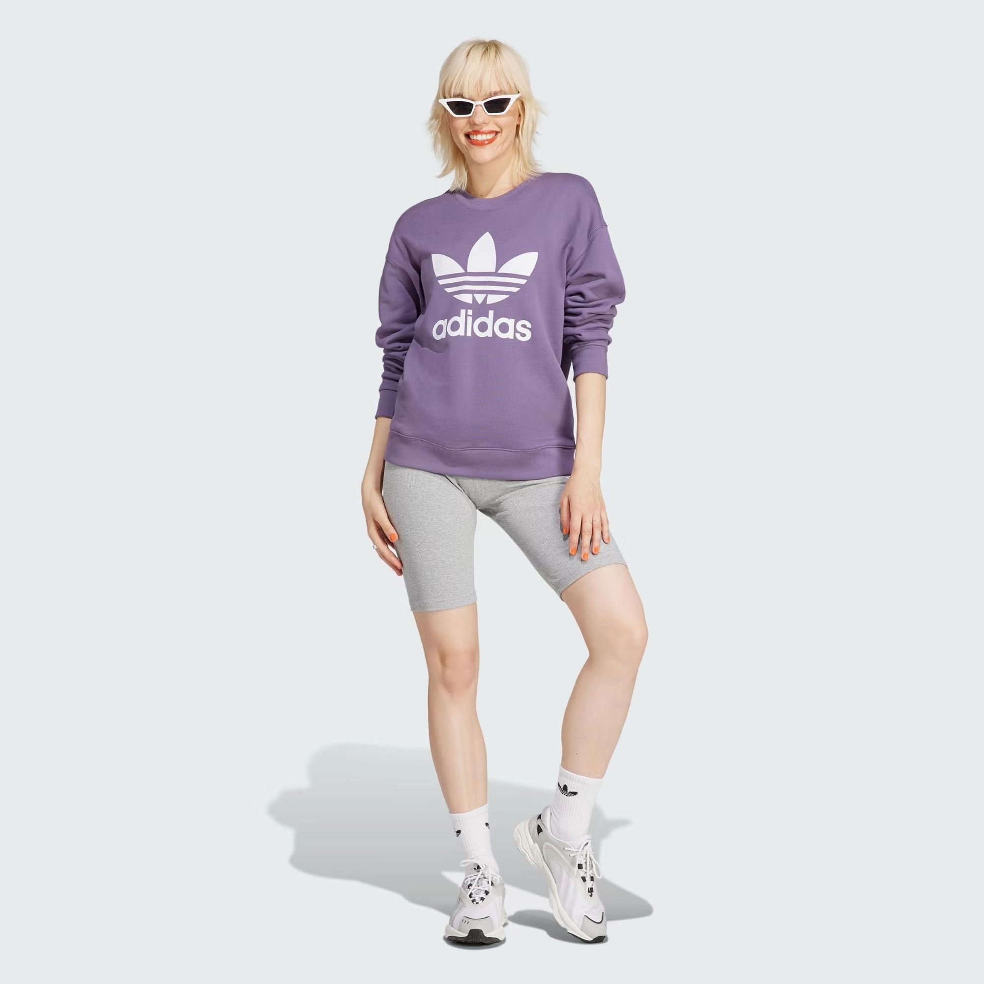 Adidas Originals | TREFOIL CREW SWEATSHIRT  { SHADOW VIOLET