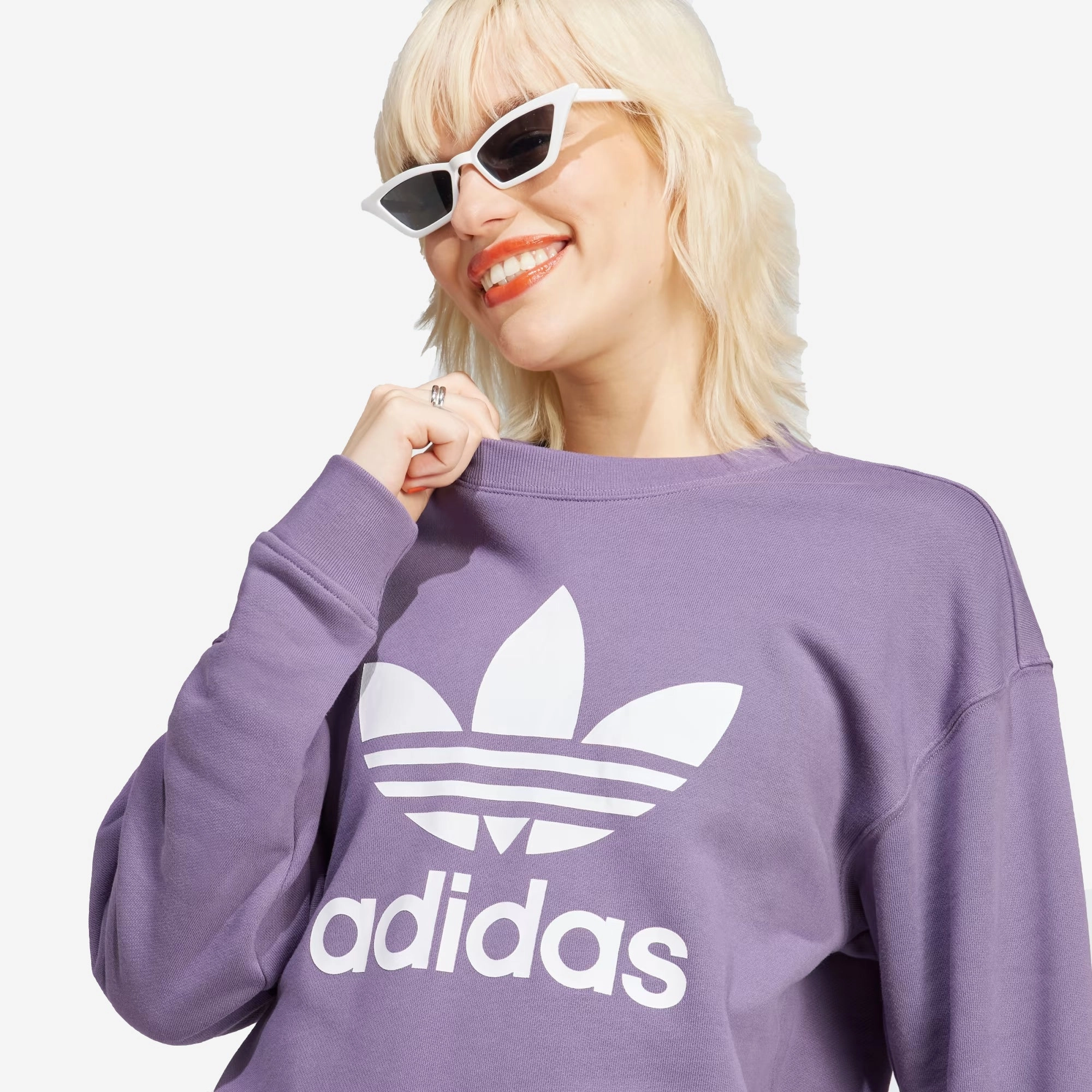 Adidas Originals | TREFOIL CREW SWEATSHIRT  { SHADOW VIOLET
